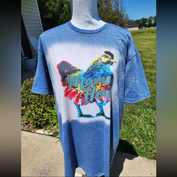 Women’s graphic bleached t-shirt large - Picture 1 of 1